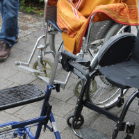 Rollstuhl trifft Rollator